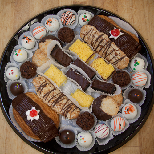 Order PASTRY ASSORTMENT TRAY (LARGE – 24 PIECES) food online from Three Brothers Bakery Wa store, Houston on bringmethat.com