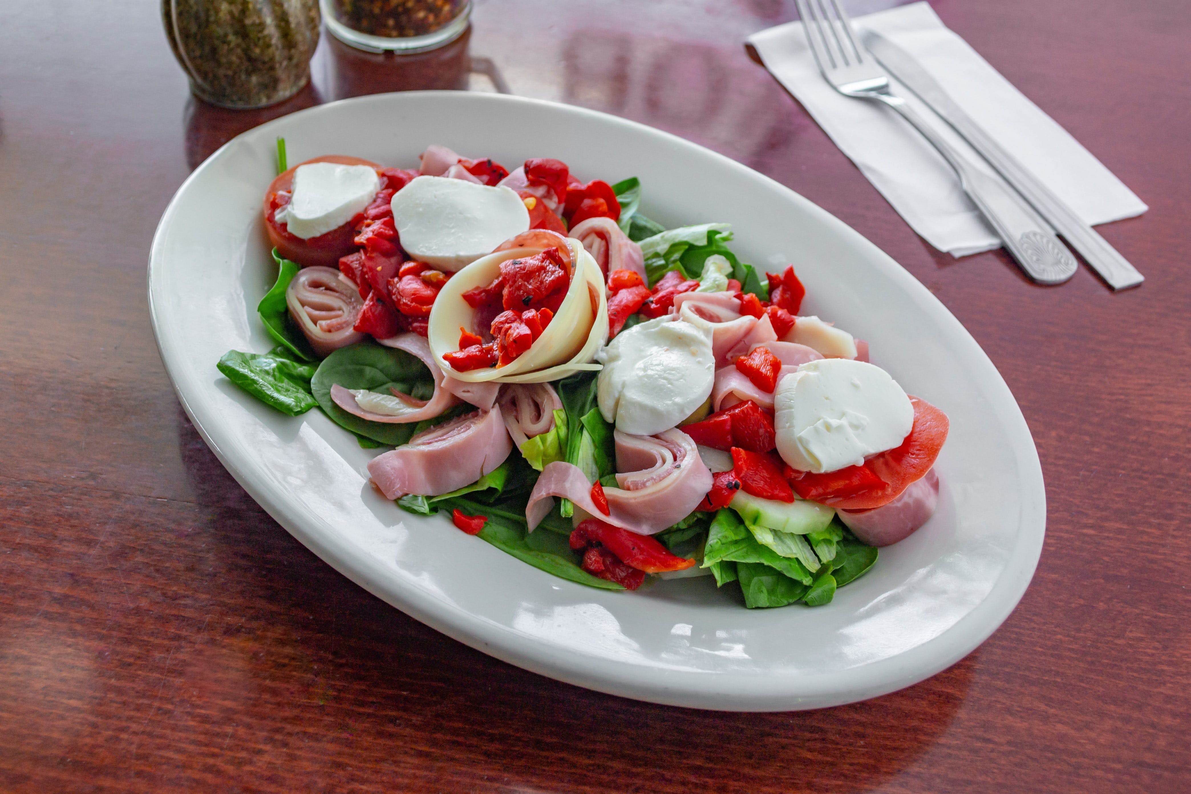 Order Antipasto Salad - Serves 1 food online from Tuscana Pizza & Pasta store, Nazareth on bringmethat.com