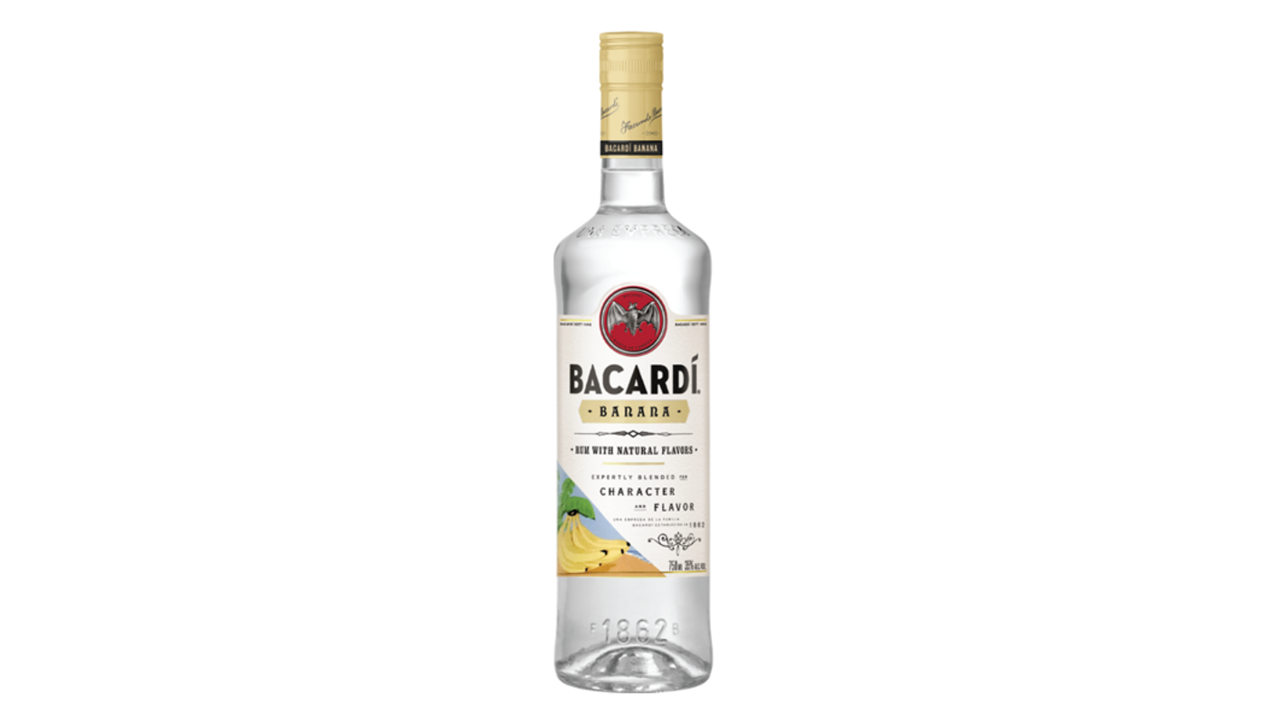 Order BACARDI Banana Flavored White Rum 750ml Bottle food online from Spikes Bottle Shop store, Chico on bringmethat.com
