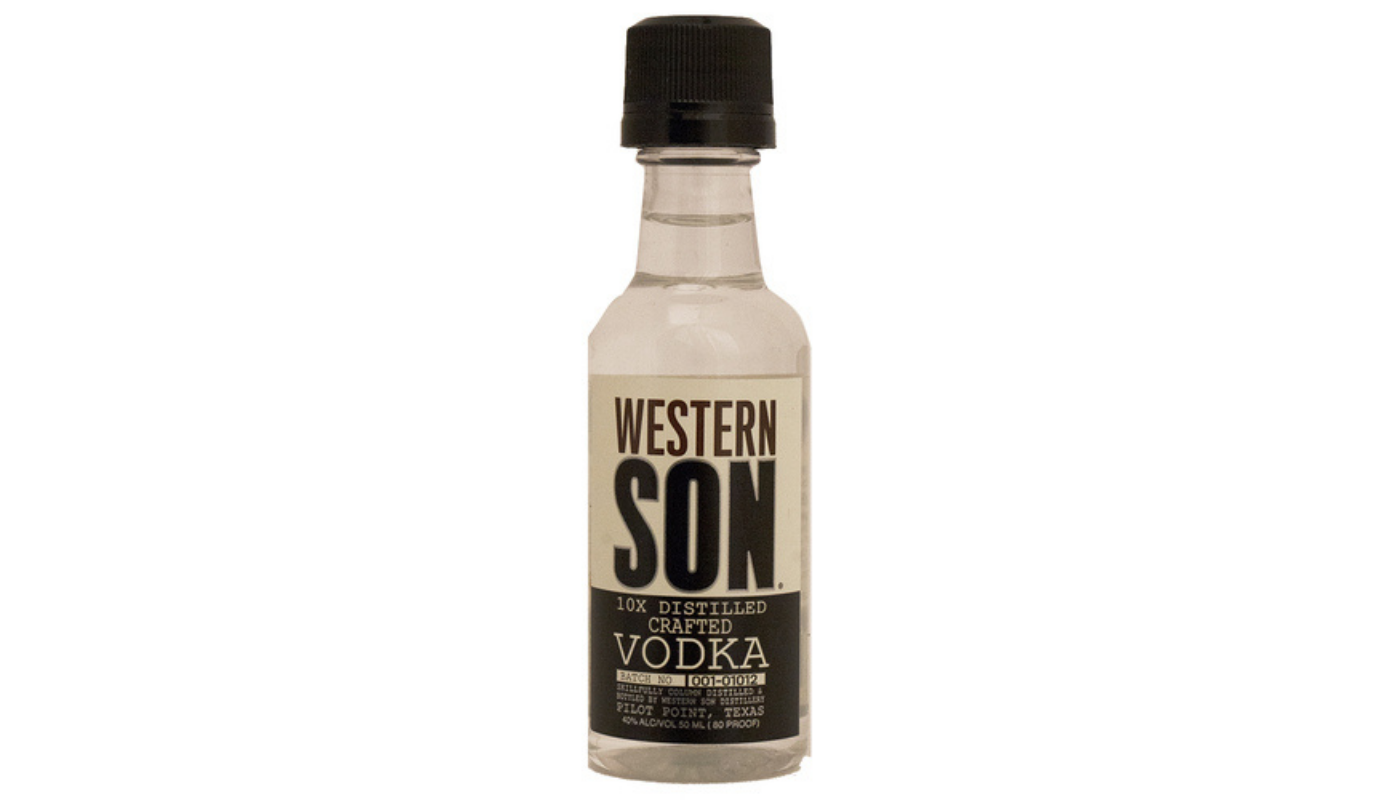 Order Western Son Texas Vodka 50mL food online from Ross Liquor store, Sylmar on bringmethat.com