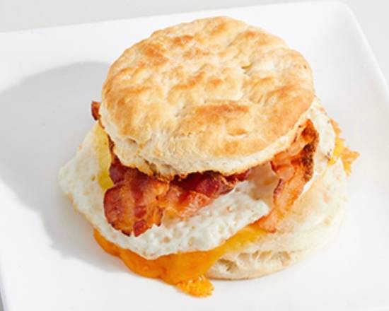 Order Biscuit Sandwich - Bacon Egg & Cheese food online from Sweetwaters Coffee & Tea store, Saint Louis on bringmethat.com