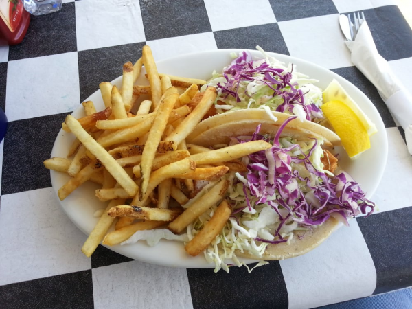 Order Fish House Taco Plate "FRIED PACIFIC COD" food online from Fish House store, Orange on bringmethat.com