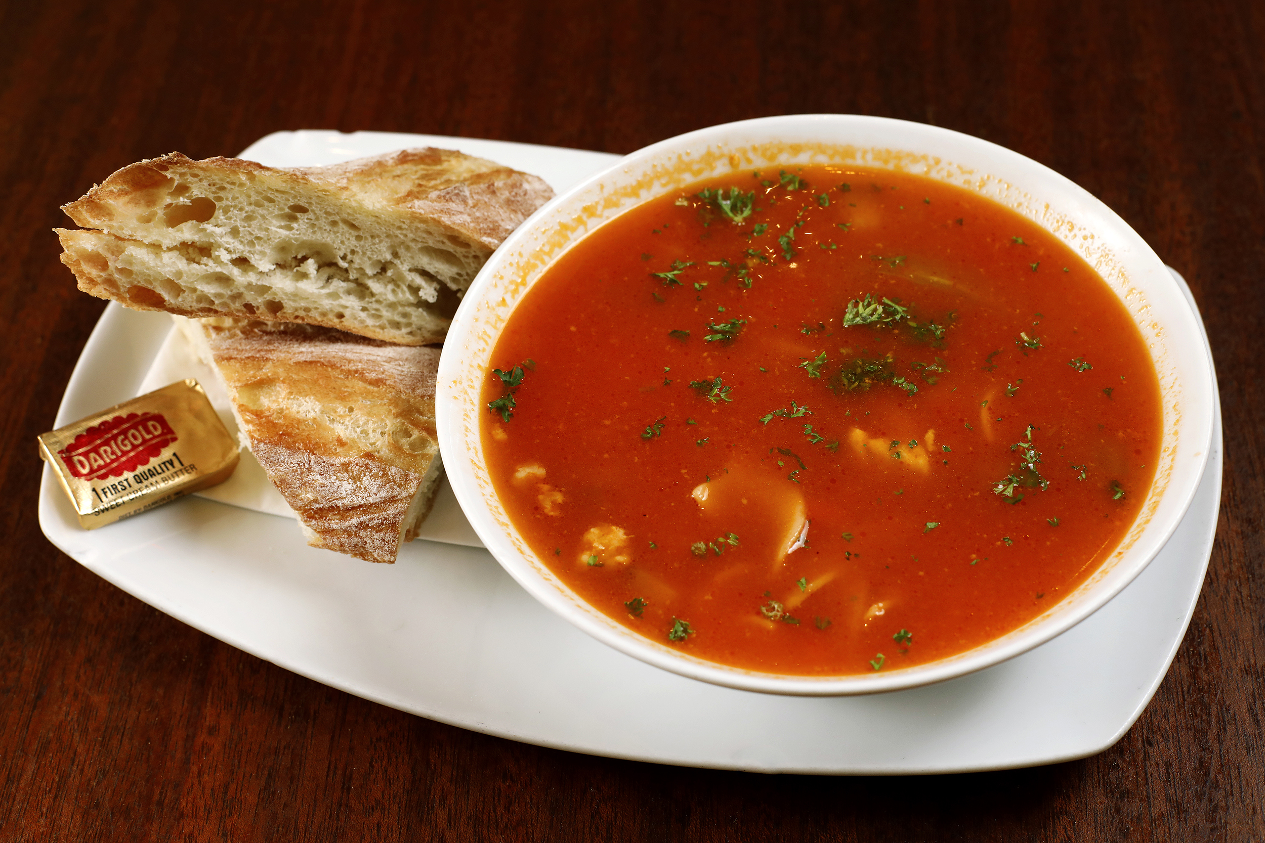 Order Soup of the day food online from Barneys Gormet Burgers store, Oakland on bringmethat.com