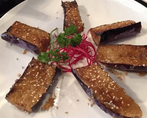 Order Miso Eggplant. food online from Honshu Sushi & Noodles Lounge store, Jersey City on bringmethat.com