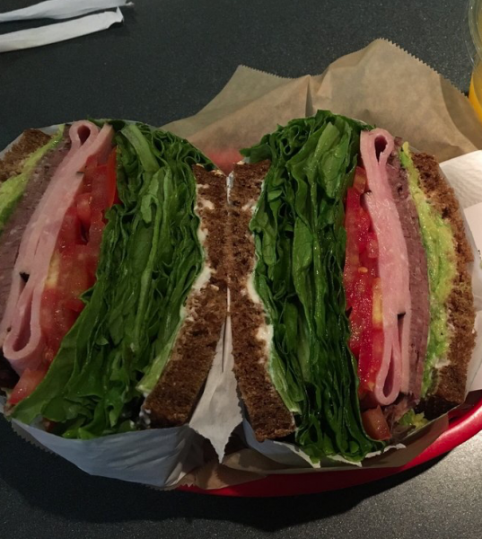 Order Avocado Roast Beef and Ham Sandwich food online from Cherry Pick Cafe store, Los Angeles on bringmethat.com