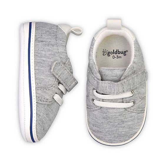 Order goldbug™ Size 6-9M Low Top Sneaker in Heather Grey food online from Bed Bath & Beyond store, Lancaster on bringmethat.com