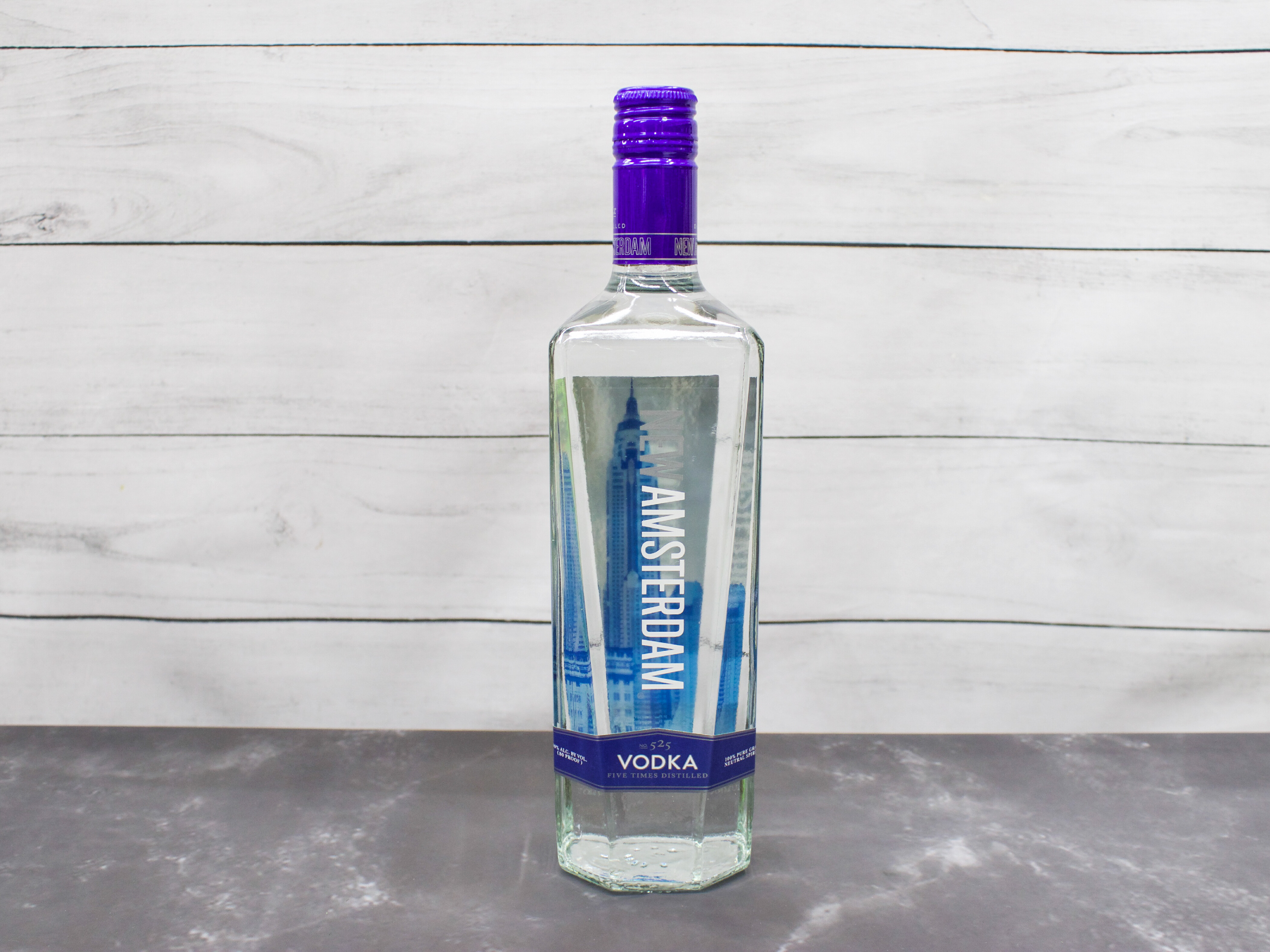 Order 750 ml New Amsterdam Vodka ABV, 40% food online from Bailey Plaza Liquors store, Mountain View on bringmethat.com