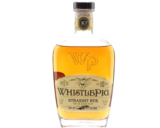 Order WhistlePig 10 year Rye, 750mL liquor (50% ABV) food online from Ranch Market Too store, Yountville on bringmethat.com