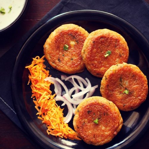 Order Aloo Tikki - Potato Cutlet (4) food online from Cosmo Indian Cafe store, Lawrence on bringmethat.com