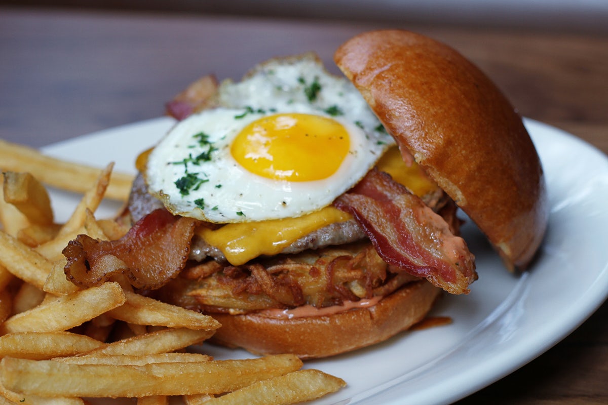 Order Breakfast Burger* food online from Lazy Dog store, Cupertino on bringmethat.com