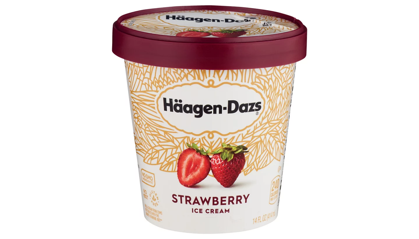 Order Haagen Dazs Ice Cream, Strawberry Pint food online from Golden Rule Liquor store, West Hollywood on bringmethat.com