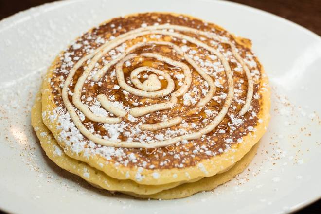 Order Cinnamon Roll Pancakes food online from Village Inn store, Fremont on bringmethat.com