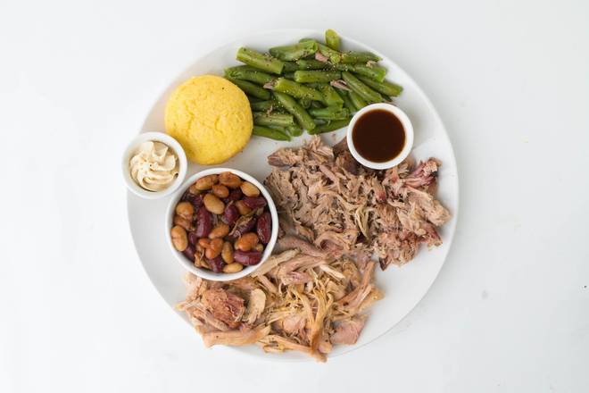 Order Two Meat Platter food online from Old Carolina Barbecue Company store, Rocky River on bringmethat.com