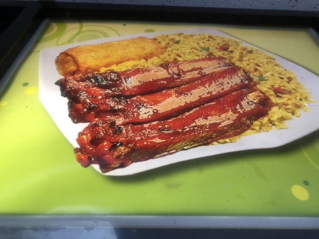 Order C13. B-B-Q Spare Ribs Combo Platter food online from New Chinese Boys store, Abingdon on bringmethat.com