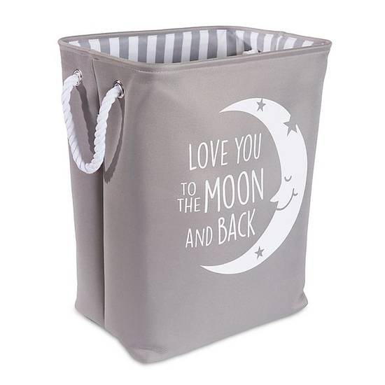 Order Taylor Madison Designs® "Love You To the Moon" Hamper in Grey/White food online from Bed Bath & Beyond store, Bohemia on bringmethat.com