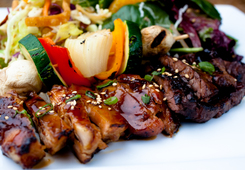 Order Shrimp and Steak Plate food online from Sansai Japanese Grill store, Santa Monica on bringmethat.com