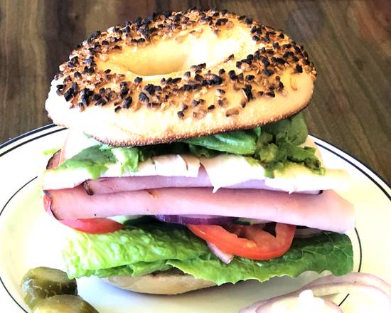 Order Turkey and Ham Sandwich food online from Alameda Bagels And Donuts store, Alameda on bringmethat.com