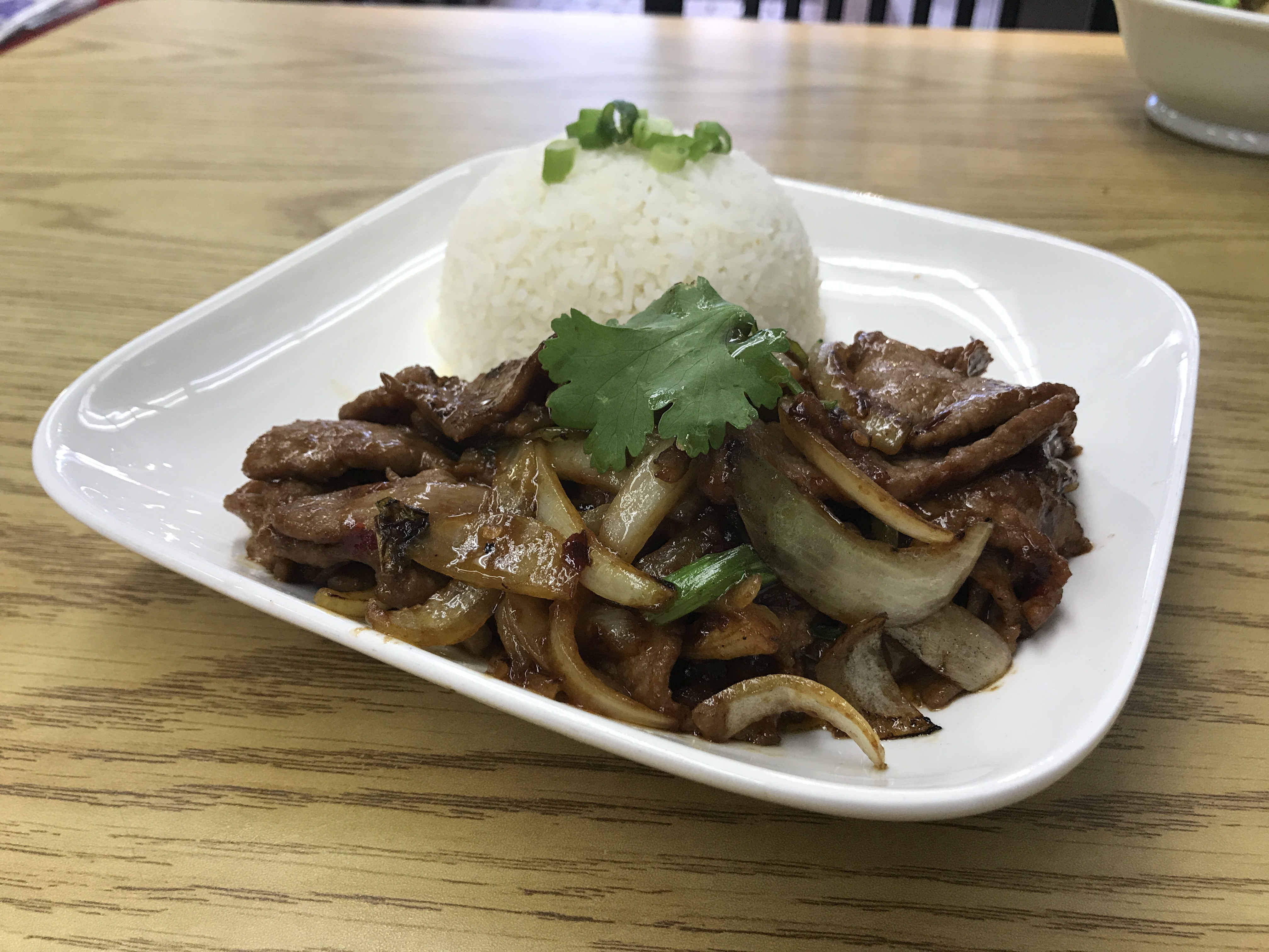 Order Mongolian Beef over Rice - 蒙古牛肉飯 food online from Grant Place store, San Francisco on bringmethat.com