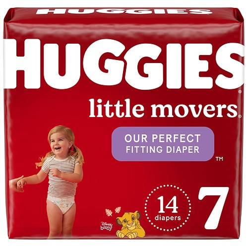 Order Huggies Little Movers Baby Diapers Size 7 - 14.0 ea food online from Walgreens store, Dayton on bringmethat.com