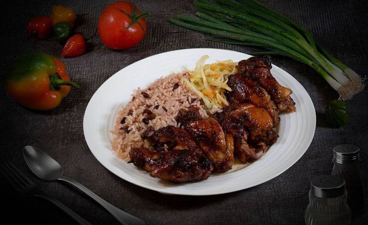 Order Jerk Drumettes Dinner food online from Negril Jamaican Eatery store, Silver Spring on bringmethat.com