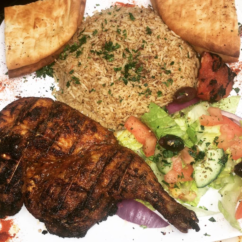 Order 1/2 Grilled Chicken food online from Flames Mediterranean & Grill store, Memphis on bringmethat.com
