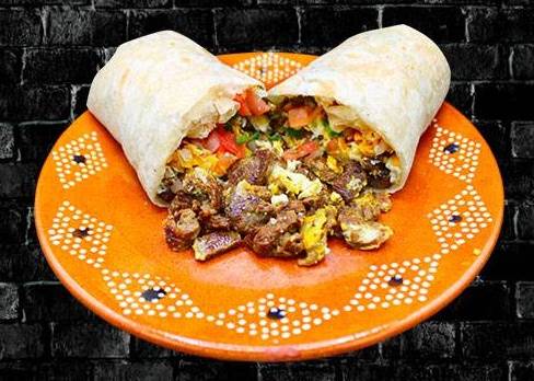 Order Breakfast Steak Burrito food online from RIVAS MEXICAN GRILL store, Fort Mohave on bringmethat.com