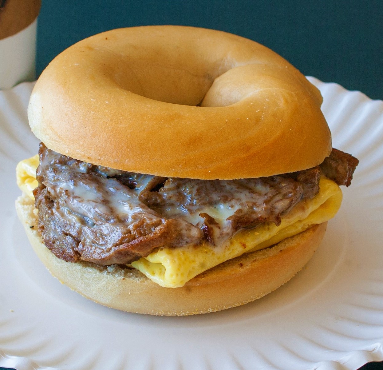 Order Egg, Steak and Cheese Sandwich food online from Bc Bagels store, Binghamton on bringmethat.com