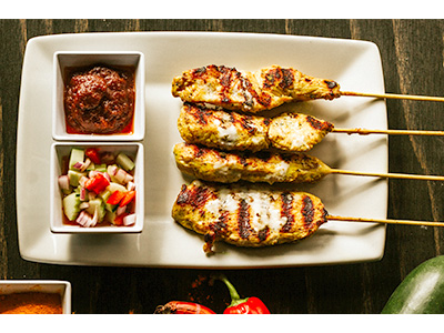 Order Chicken Satay food online from Yes Siam Thai Cafe And Bar store, Seattle on bringmethat.com