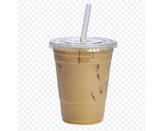 Order French Vanilla Iced Latte food online from Yes Donuts store, Conroe on bringmethat.com