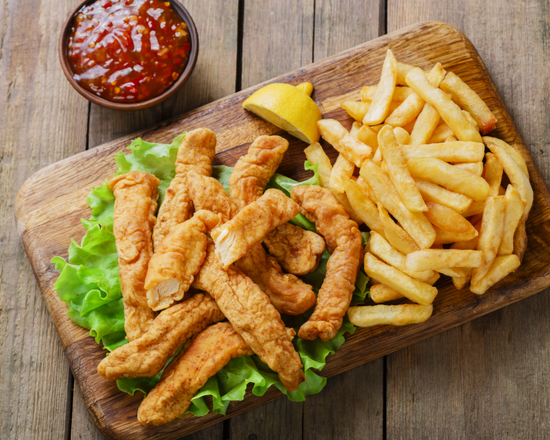 Order Chicken Fingers with Fries food online from Insomnia Buffalo Wings store, Las Vegas on bringmethat.com