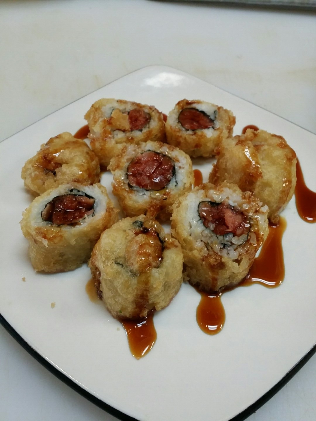 Order Deep-Fried Hungry Roll food online from Arata Sushi & Bowl store, Las Vegas on bringmethat.com