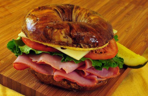 Order Ham Sandwich food online from Bagel Jay store, Snyder on bringmethat.com