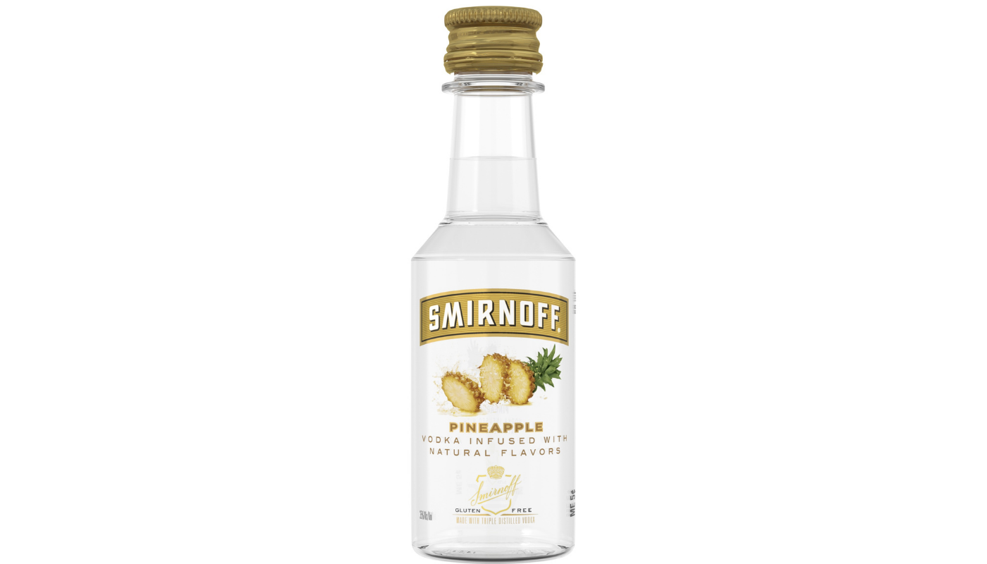 Order Smirnoff Twist of Pineapple Vodka 50mL food online from Foodland Liquor store, Santa Ana on bringmethat.com