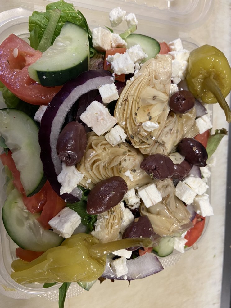Order Mediterranean Salad food online from Moes Pizza store, Paso Robles on bringmethat.com