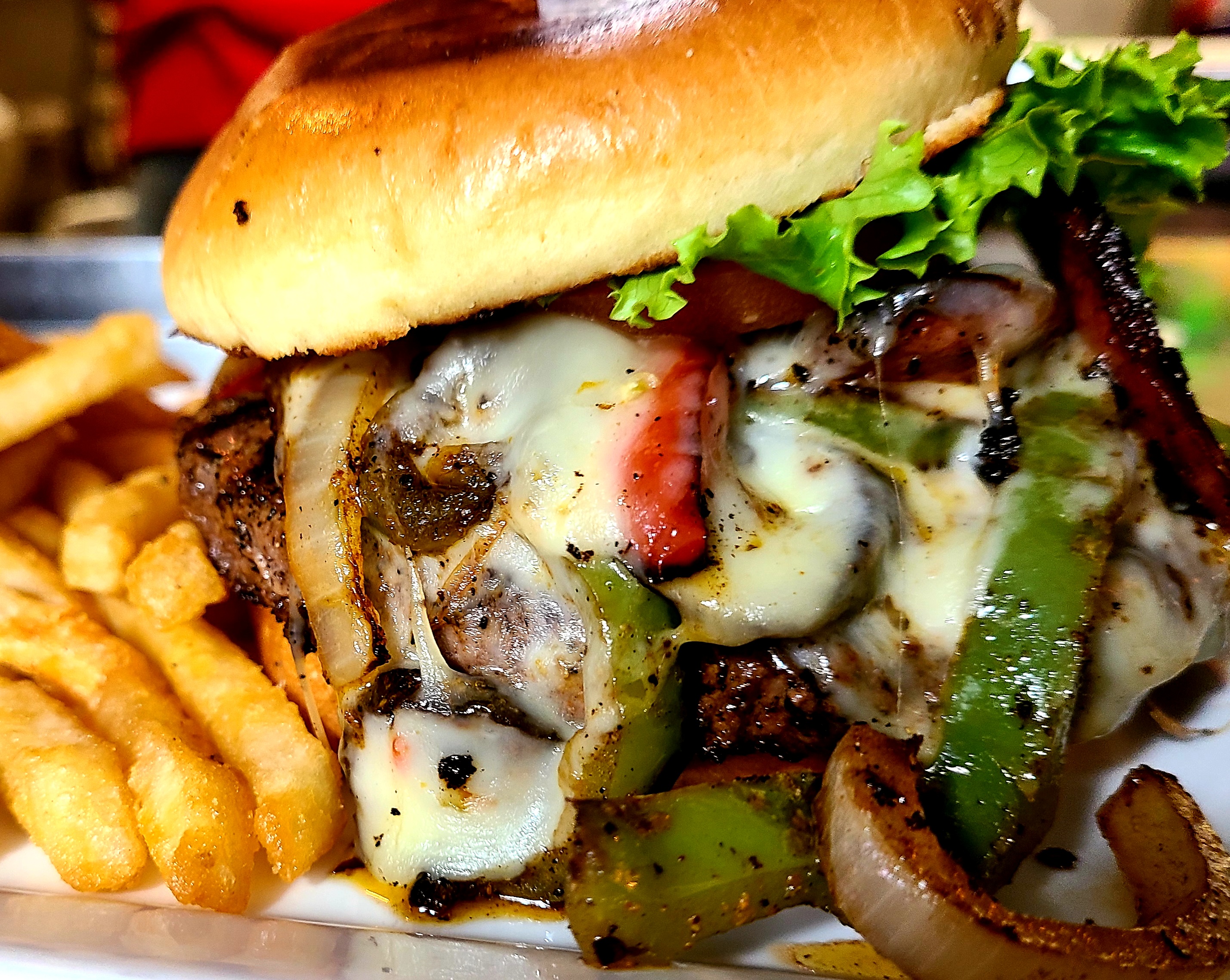 Order Cajun Burger food online from Harrison Landing store, Corpus Christi on bringmethat.com