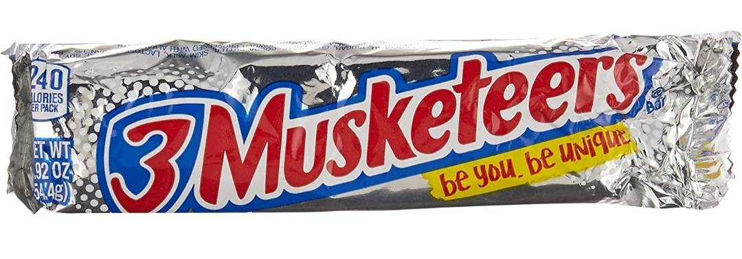 Order Three Musketeers candy bar food online from Chaffle Cafe Catering Cart store, Norcross on bringmethat.com
