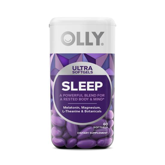 Order OLLY Sleep Softgels Melatonin, Magnesium, L-Theanine and Botanicals (60 ct) food online from Rite Aid store, Palm Desert on bringmethat.com