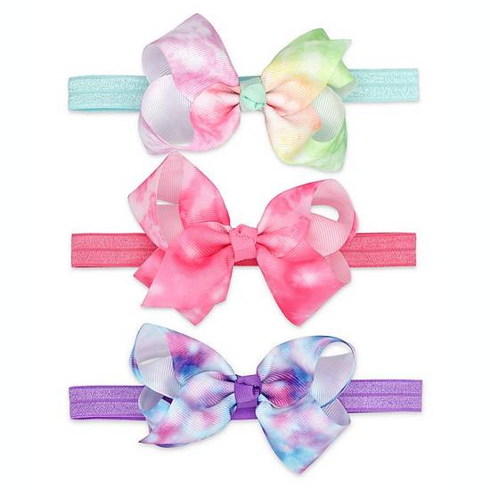 Order Khristie® Size 0-36M 3-Pack Tie-Dye Bow Headbands food online from Bed Bath & Beyond store, Lancaster on bringmethat.com