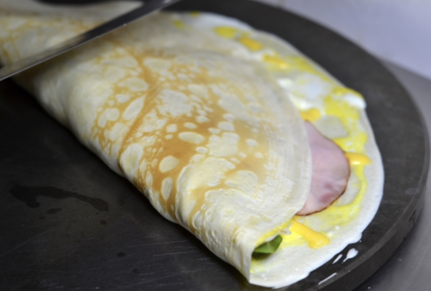Order Ham, Egg and Cheese Crepe food online from Fancy Juice store, New York on bringmethat.com