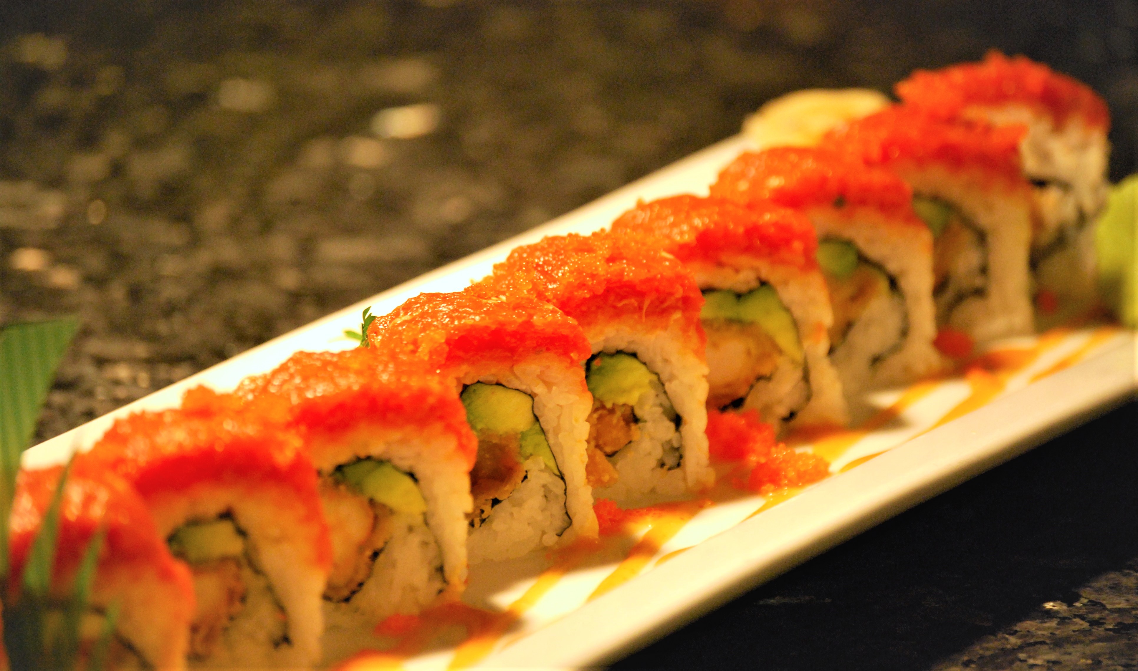 Order Spicy Red Dragon Roll food online from Asian Kitchen store, Modesto on bringmethat.com
