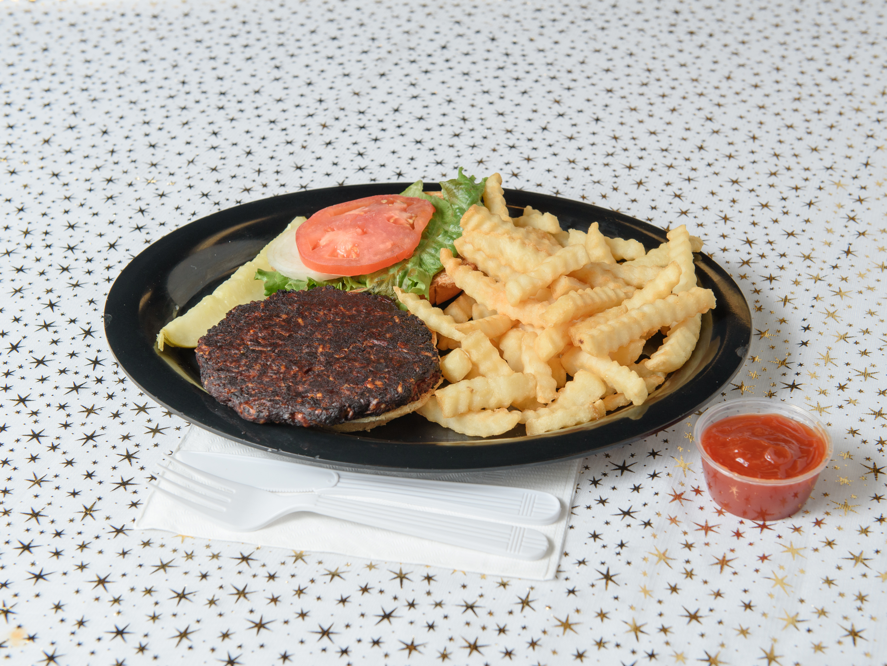 Order Mr. Bean’s Black Bean Burger food online from Hollywood Blvd. store, Woodridge on bringmethat.com