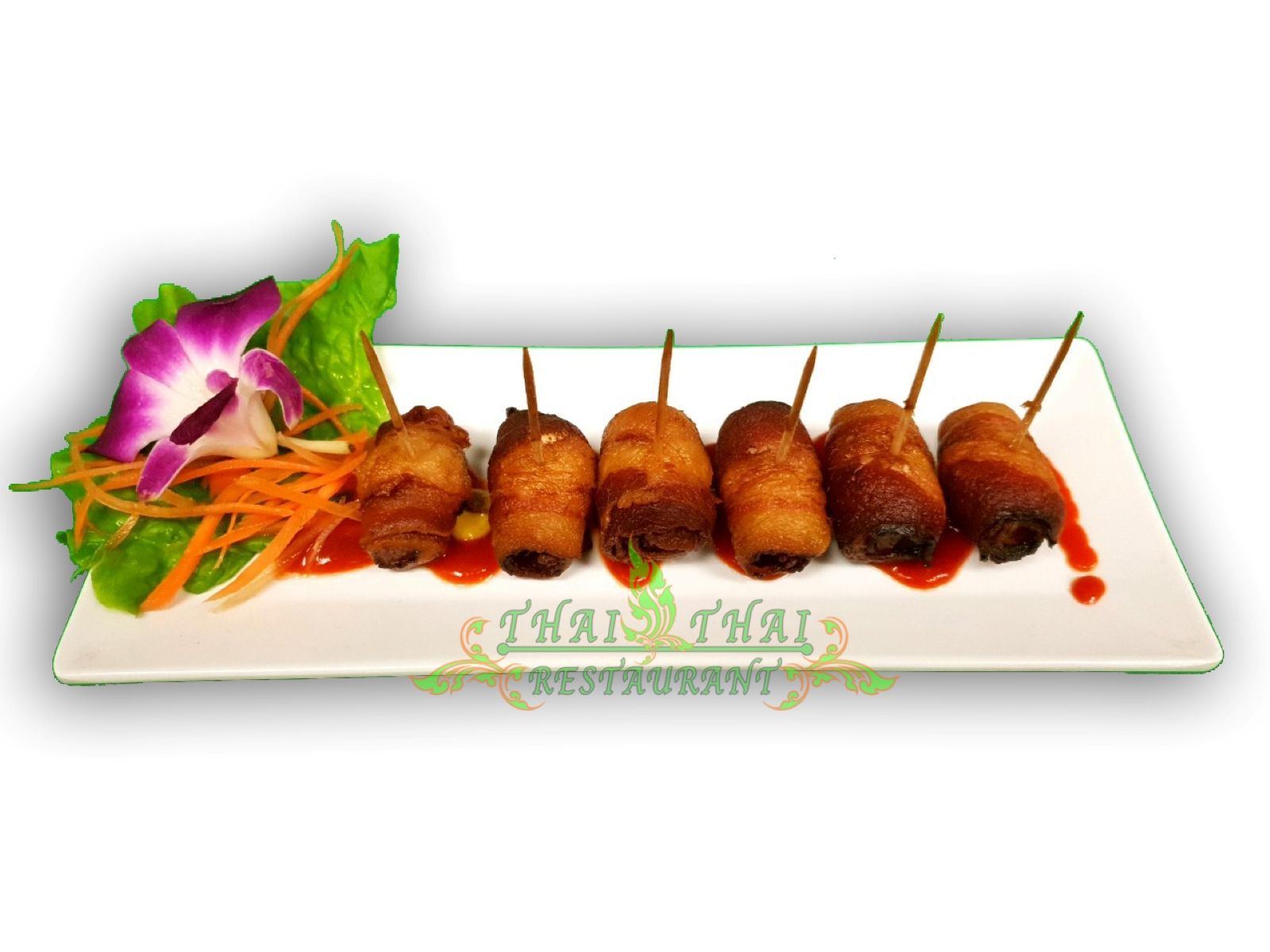 Order A4. Bacon Scallop food online from Thai Thai Restaurant store, Fallbrook on bringmethat.com