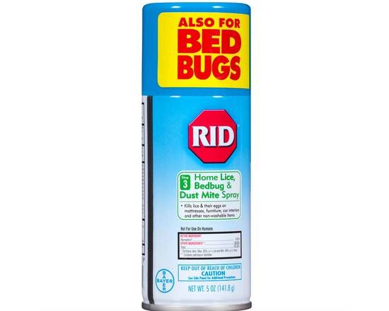 Order Rid Home Lice, Bedbug & Dust Mite Spray 5 oz food online from McLean Ave Pharmacy store, Yonkers on bringmethat.com