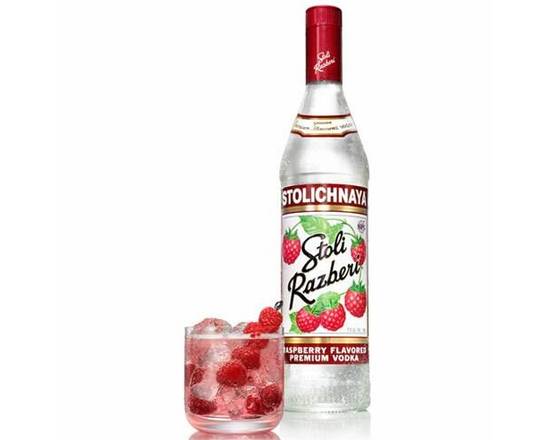 Order Stolichnaya raspberry 1L  food online from House Of Wine store, New Rochelle on bringmethat.com