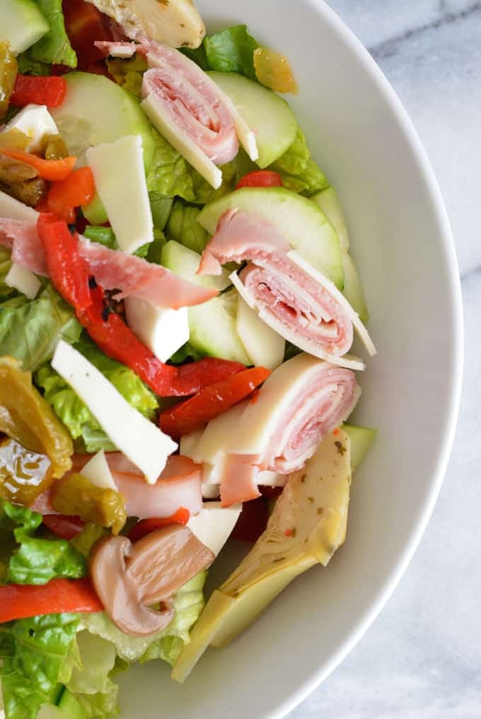 Order Antipasto Salad - Large food online from Sicilian Pizza store, Alexandria on bringmethat.com