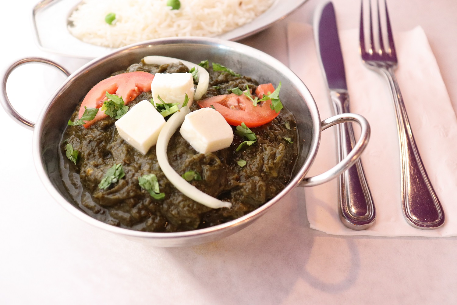 Order Saag food online from Virsa Indian Cuisine store, San Diego on bringmethat.com