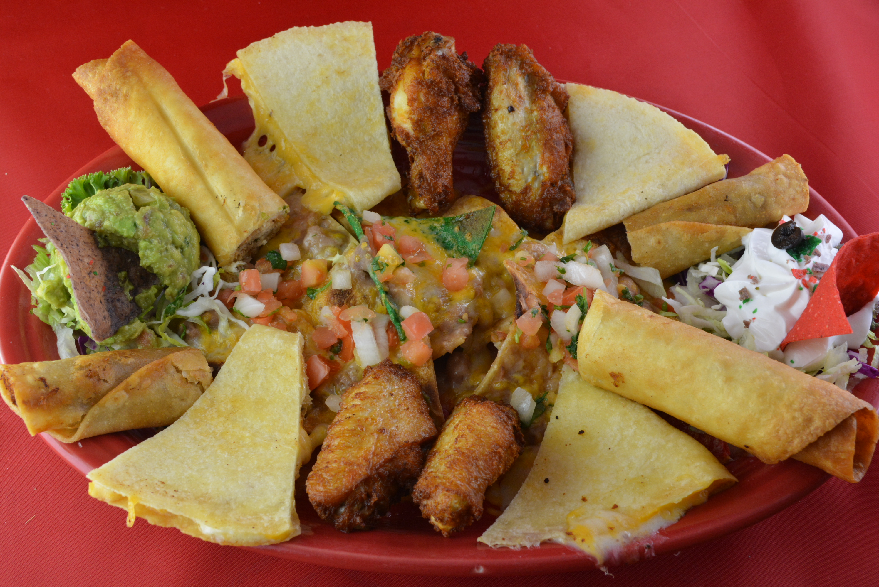 Order Fiesta Platter food online from Jalapenos Mexican Restaurant Eagle River store, Eagle River on bringmethat.com