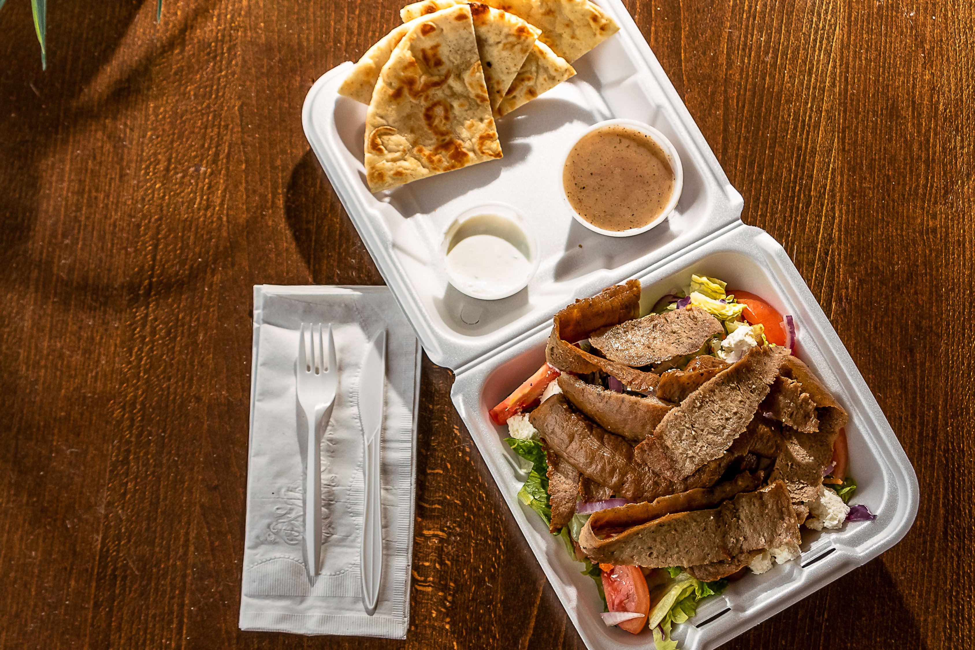 Order Salad with Beef food online from Gyroz store, Aurora on bringmethat.com