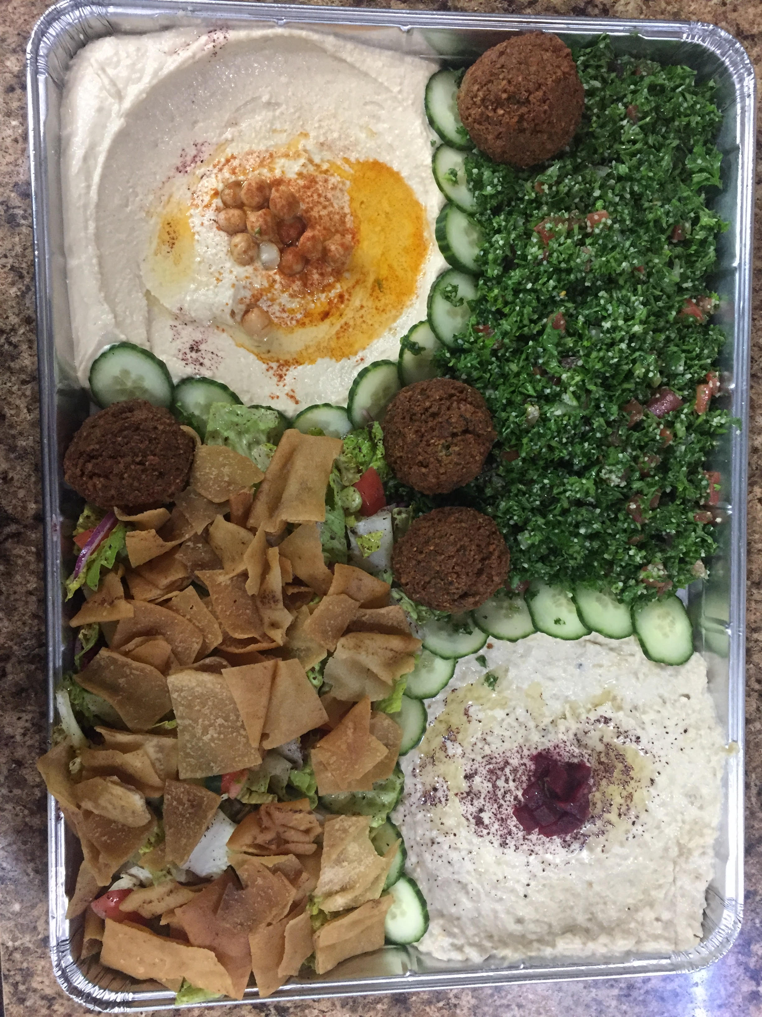Order Princess Maza Tray food online from Princess Mediterranean Grill store, Commerce Charter Township on bringmethat.com