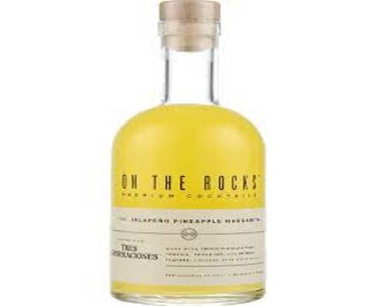 Order ON THE ROCKS THE JALAPENO PINEAPPLE  MARGARITA 200 ml 20% food online from Pit Stop Liquor Mart store, El Monte on bringmethat.com